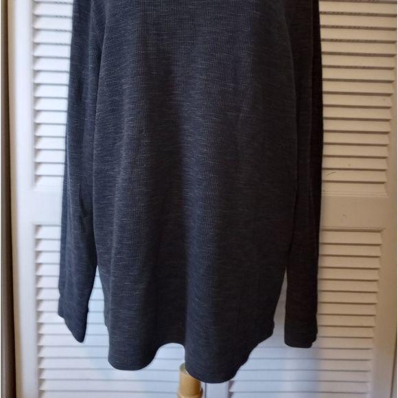 EUC-G GEORGE Black/Gray Waffle knit L/S XL-EG - Picture 2 of 4